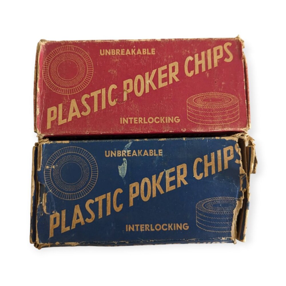 Vintage Group of 2 Plastic Poker Chips